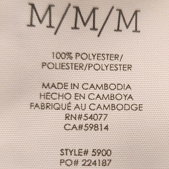 CAbi Happy Top 5900 Blouse Retro Short Sleeve Floral Button Peplum Green‎ Blue M - Picture 14 of 16